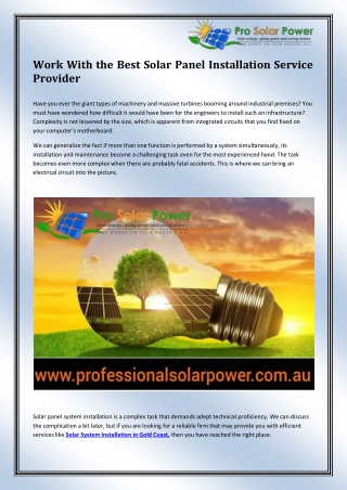 Best Solar Panel in Gold Coast