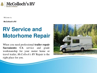 RV Service And Motorhome Repair