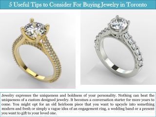 5 Useful Tips to Consider For Buying Jewelry in Toronto