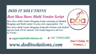 Readymade Best Shoe Store Script - DOD IT SOLUTIONS