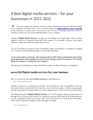 best digital media services for 2021-2022