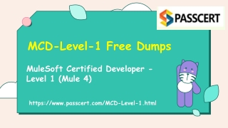 MuleSoft Certified Developer MCD-Level 1 Exam Dumps