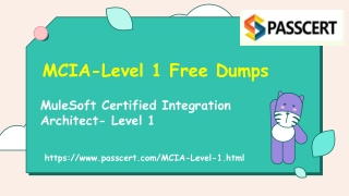 MuleSoft Certified Integration Architect MCIA-Level 1 Exam Dumps
