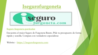 Seguro furgoneta particular