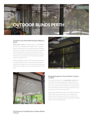 Outdoor blinds perth