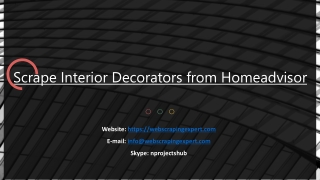 Scrape Interior Decorators from Homeadvisor