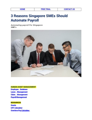 Why Singapore SMEs Should Automate Payroll For better Business