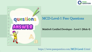 2022 Update MuleSoft MCD-Level 1 Questions and Answers