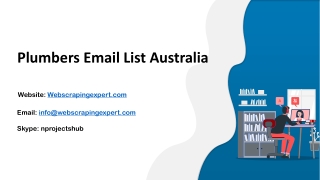 Plumbers Email List Australia