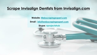 Scrape Invisalign Dentists from Invisalign.com