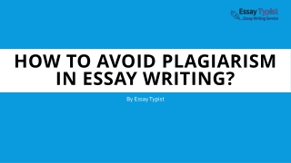 How to Avoid Plagiarism in Essay Writing