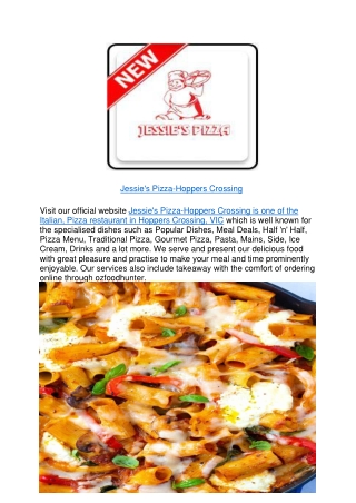 10% off - Jessie's Pizza Restaurant Hoppers Crossing,VIC