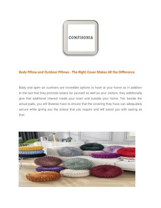 Body Pillow and Outdoor Pillows