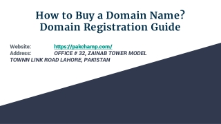 How to Buy a Domain Name - Domain Registration Guide