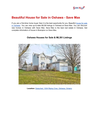 house for sale in Oshawa