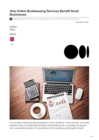 How Online Bookkeeping Services Benefit Small Businesses