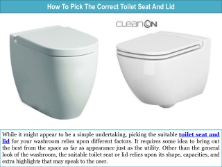 How To Pick The Correct Toilet Seat And Lid?