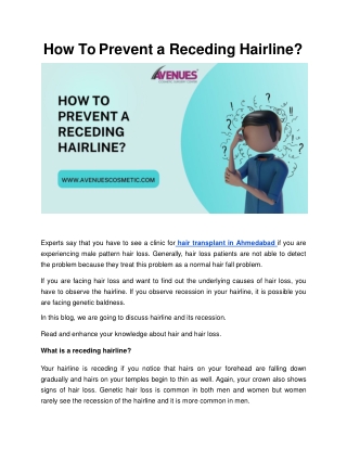 ​How To Prevent a Receding Hairline