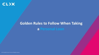 Golden Rules to Follow When Taking a Personal Loan