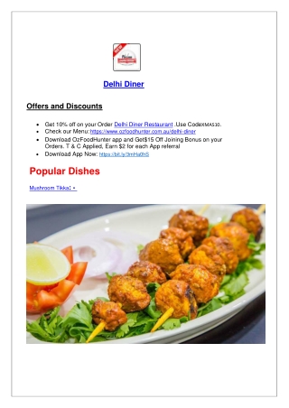 5% Off - Delhi Diner Epping Indian Restaurant, VIC