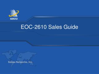 EOC-2610 Sales Guide