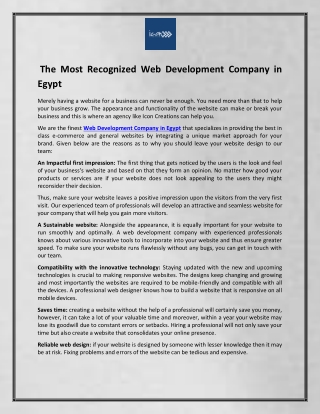 Web Development Company in Egypt
