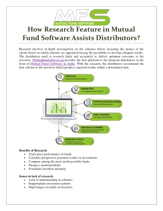 How Research Feature in Mutual Fund Software Assists Distributors