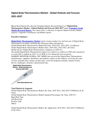 Digital Body Thermometers Market - Global Outlook and Forecast 2021-2027-converted