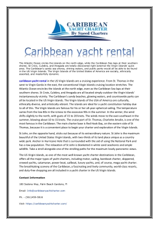 caribbean yacht rental