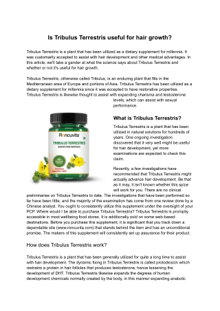 Is Tribulus Terrestris useful for hair growth (1)