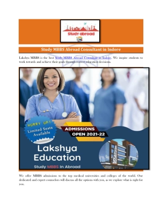Best Consultancy for MBBS Abroad in Indore