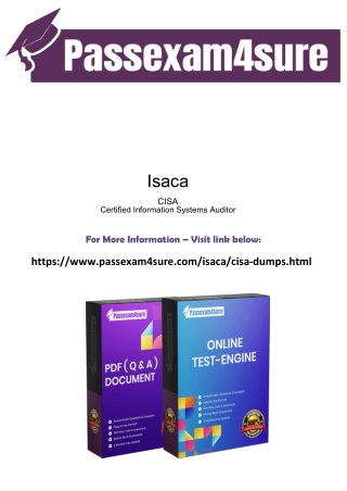 Isaca CISA Dumps (2022) Study Tips And Information