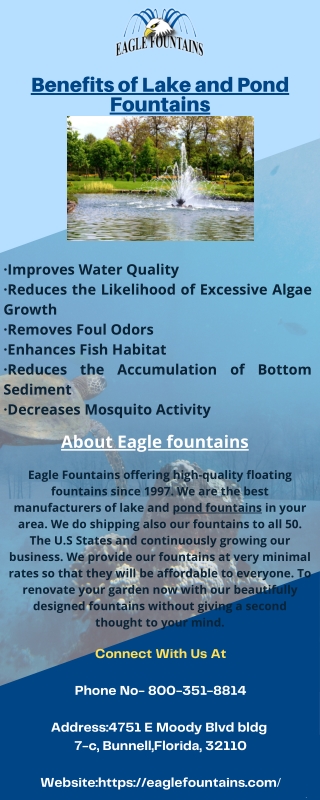 Benefits of Lake and Pond Fountains