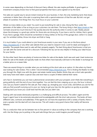 Real Estate's Pre Foreclosure Short Sale