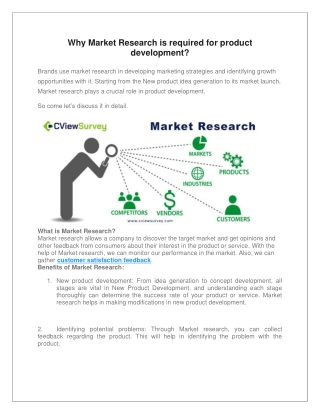 Why Market Research is required for product development-converted