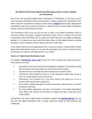 The Ultimate Multi-Vendor Digital Goods Marketplace Script To Create A Website Like Themeforest
