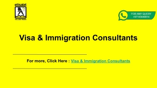 Visa & Immigration Consultants | Visa Consultancy Services