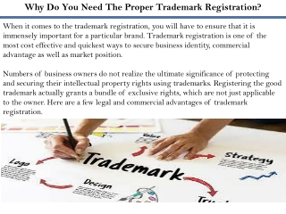 Why Do You Need The Proper Trademark Registration?