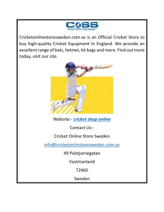 cricket shop online  Cricketonlinestoresweden.com.se