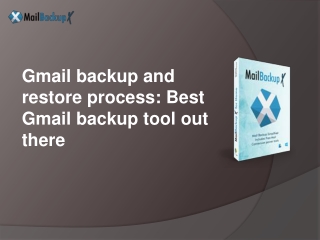 Free Gmail Backup and Restore Tool