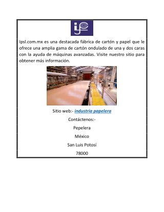 industria papelera  Ipsl.com.mx