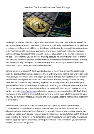 LookIntoTheBitcoinPriceNowQuickEnough