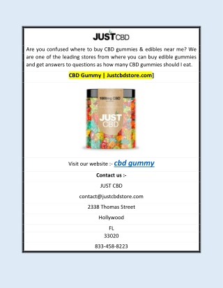 CBD Gummy | Justcbdstore.com