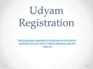 What are the basis for classification of Micro, Small or Medium Enterprises under the MSME Act