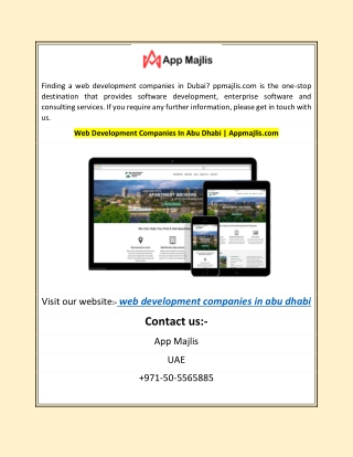 Web Development Companies In Abu Dhabi | Appmajlis.com