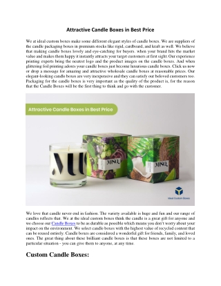 Attractive Candle Boxes in Best Price
