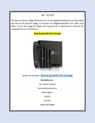 beard growth kit sverige