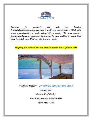Property for Sale on Roatan Island | Roatanhousesforsale.com