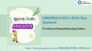 F2 Advanced Financial Reporting CIMAPRA19-F02-1-ENG Practice Test Questions