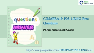 PPT - P3 Risk Management CIMAPRA19-P03-1-ENG Practice Test Questions Sns-Brigh10